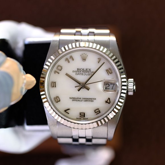 Rolex Datejust Stainless Steel Mid size White Arabic 31mm Watch - Picture 5 of 11